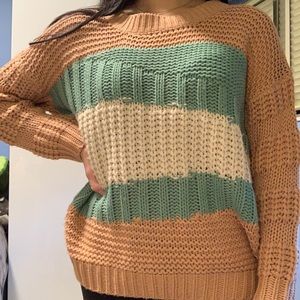 Oversized colourful sweater, size small